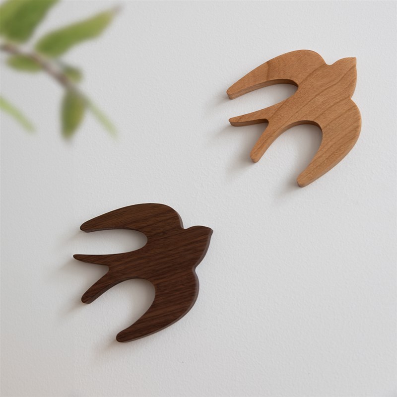 实木鸟挂件壁饰壁挂原木风纯木质墙面H装饰品创意家居工艺品小燕