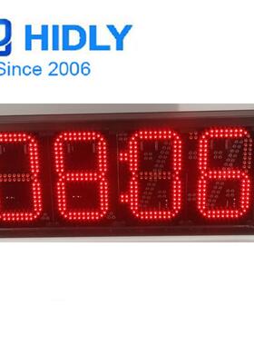 制作8寸户外红色时间温度显示屏GPRS时钟显示屏