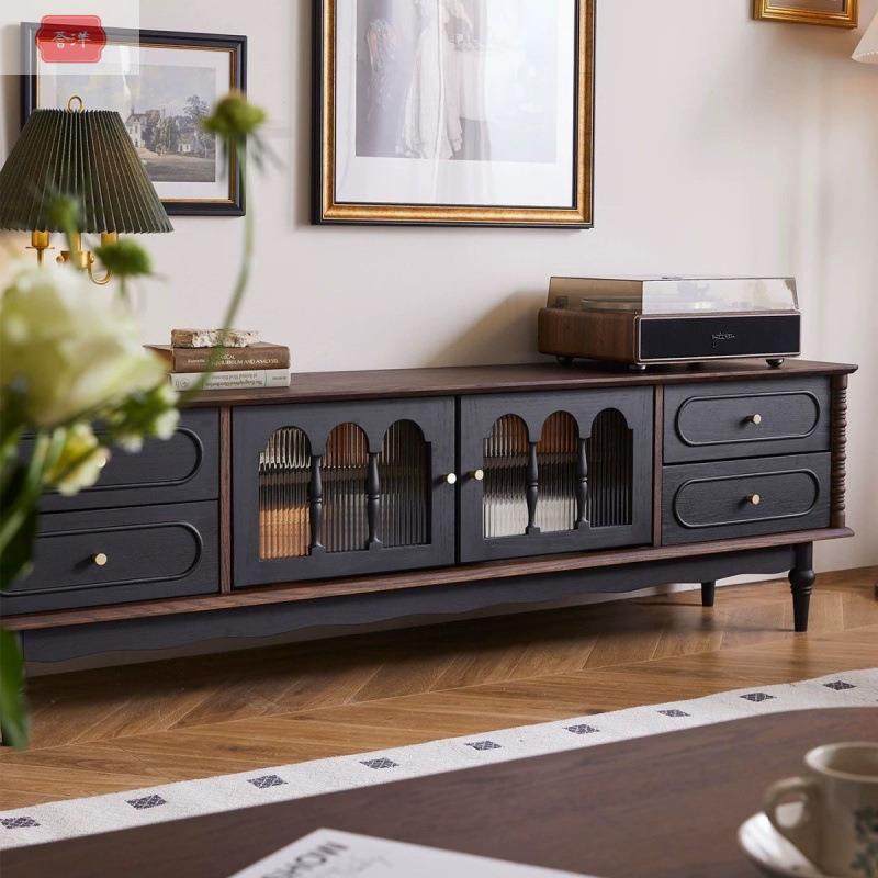 法式复古实木茶几电视柜黑色美式网红新款客厅落地储物柜收纳柜子,自行车/骑行装备/零配件,更多零件/配件,淘宝优惠券,粉丝福利购,淘宝优惠卷