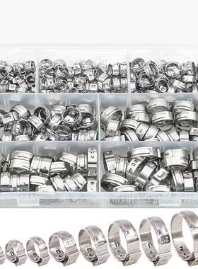 7-23.5单耳无极卡箍130PCS盒装喉箍304不锈钢油管夹管箍抱箍套装