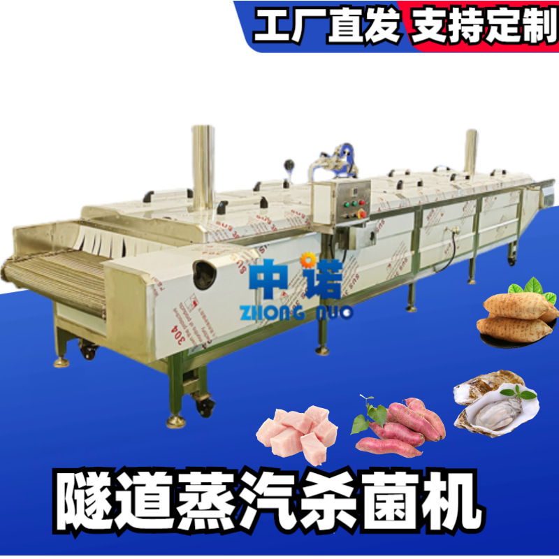 蒸汽加热隧道蒸煮机 槟榔加热杀菌机 隧道式锅巴干蒸机定制款