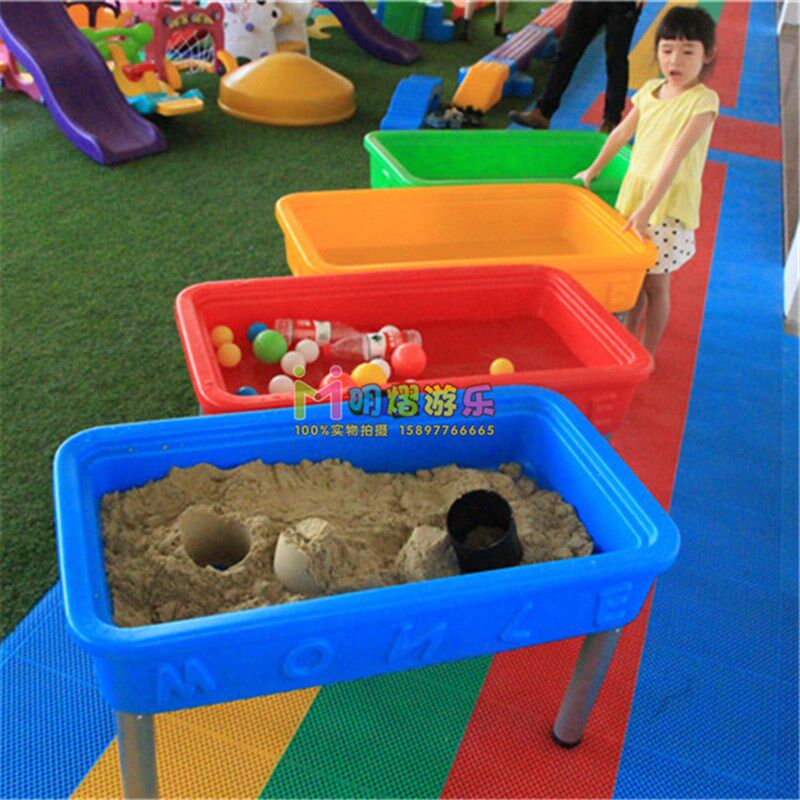 淘气堡广场戏水沙滩玩具幼儿园长方形沙盘儿童沙水桌太空动力沙桌