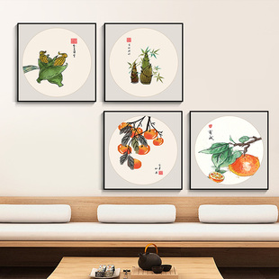 饭店餐桌挂画餐馆农家乐包间包厢墙面装饰画中国风厨房歺厅墙壁画