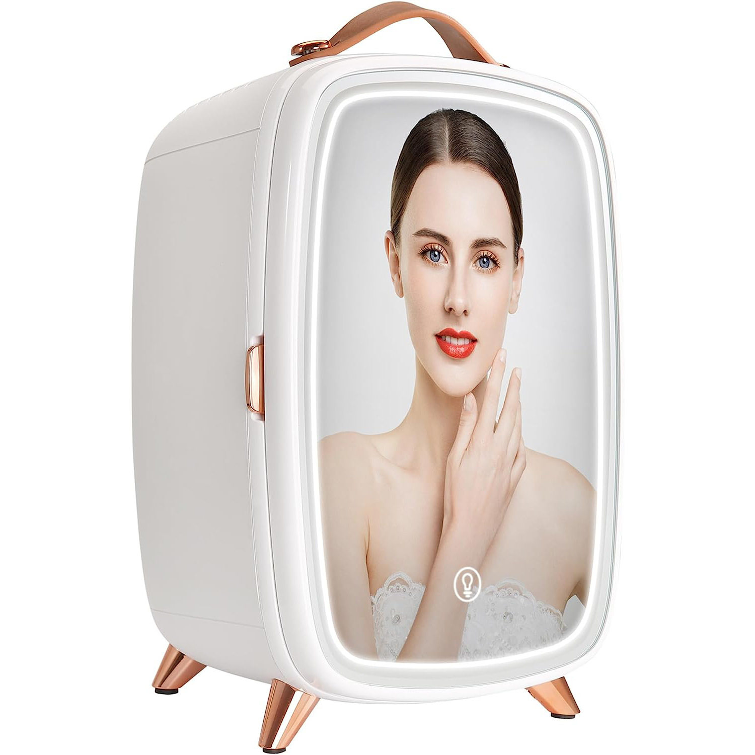 哇噢定制6L镜面LED化妆品冰箱家用宿舍迷你小冰箱便携美妆冰箱,收纳整理,化妆箱/盒,淘宝优惠券,粉丝福利购,淘宝优惠卷