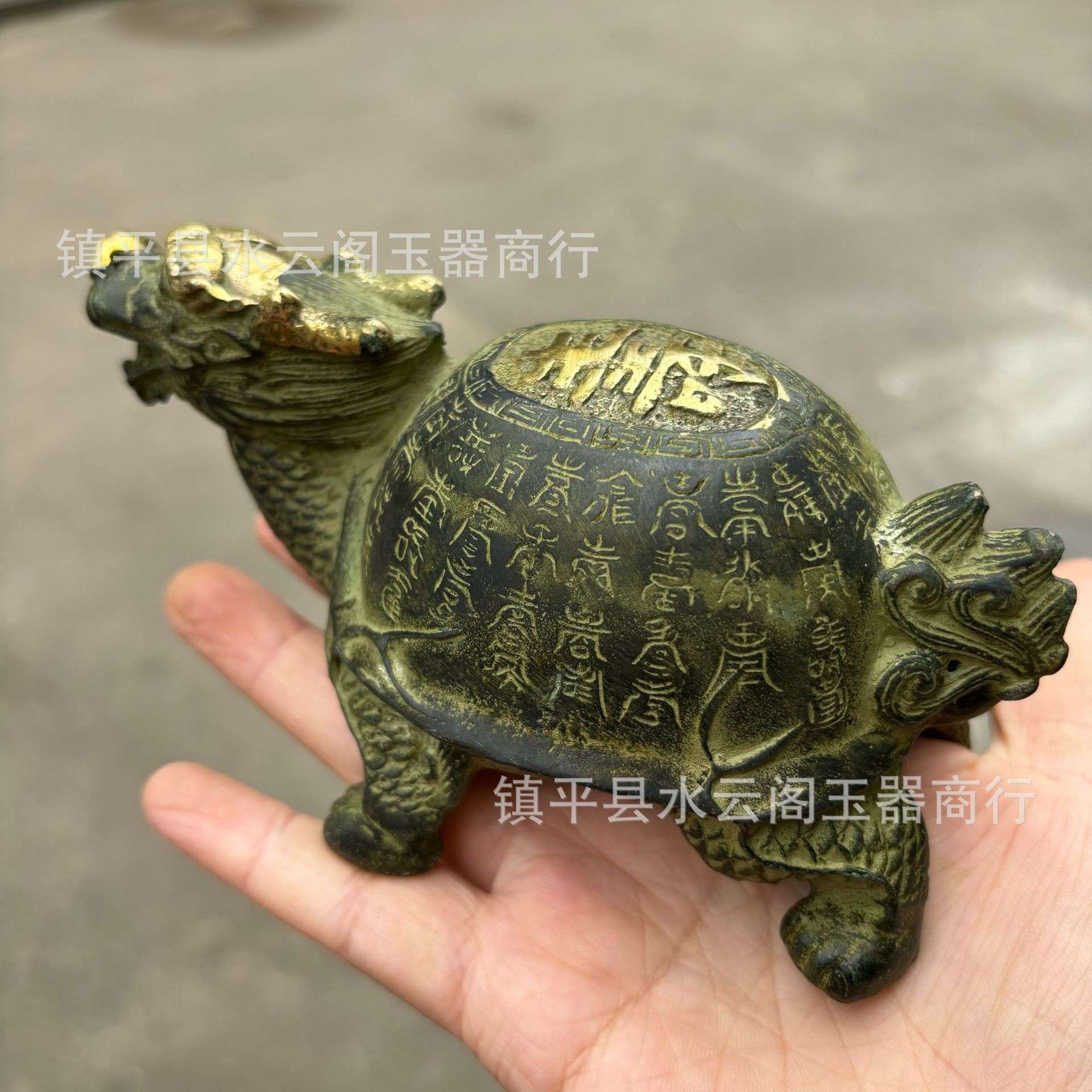 长寿龟铜器龙龟铜器乌龟青铜器百寿龟玄关阳台客厅家居装工艺品