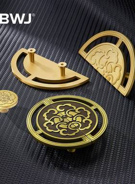 兴邦轻奢纯铜拉手简约风格衣柜纯铜拉手现代橱柜抽屉实心全铜拉手