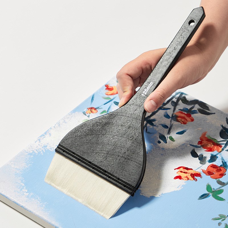 灰鼠毛毛刷板g刷水粉丙烯油画绘底刷排刷水彩数字油画刷颜料美术