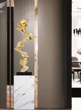 现代轻奢创意酒店大堂摆件会所玄关抽象客厅电视柜树脂雕塑艺术品