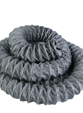 灰色耐高温管夹布伸缩钢丝软管耐45C0度 高温风管  排烟管100mm