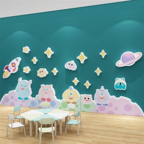 幼儿园宇宙环创主题墙成品太空科学教室文化装饰环境材料布置创意