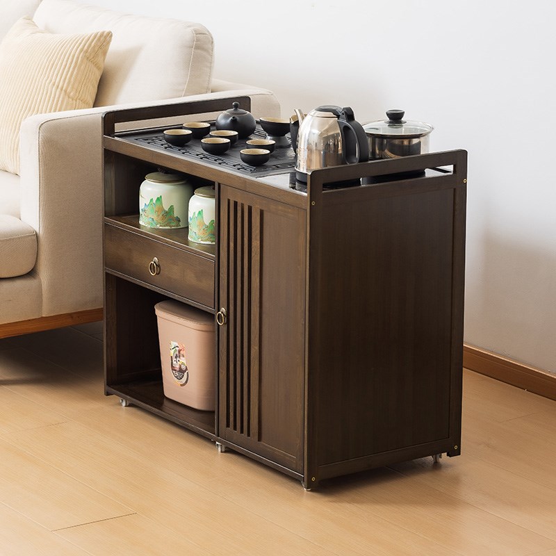 移动边几沙发茶几新中式茶v桌家用小茶台多功能茶水柜非实木侧边