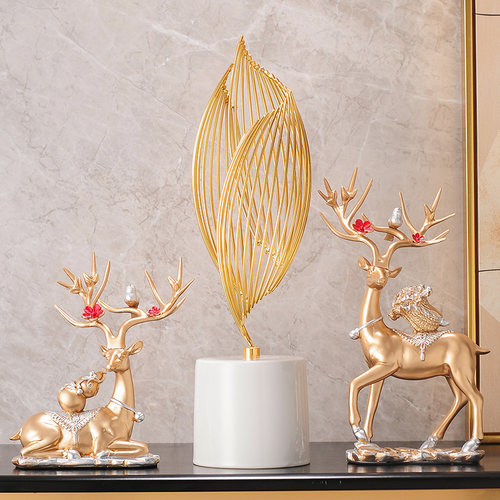 现代轻奢客厅玄关酒柜电视柜办公室书柜摆件乔迁新居布置装饰用品