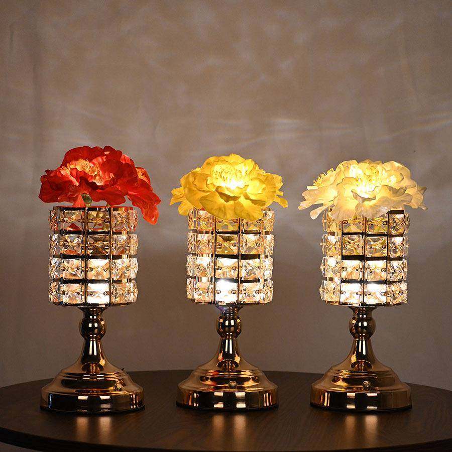 新品山茶花水晶氛围小夜灯led卧室床头睡眠装饰蜡烛台灯餐桌摆件,特色手工艺,其他特色工艺品,淘宝优惠券,粉丝福利购,淘宝优惠卷