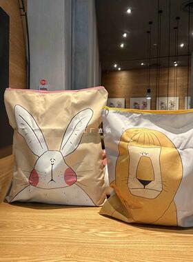 Ndht可爱卡通脏衣服收纳四件套外出旅行衣物幼儿园宝宝脏衣整理袋