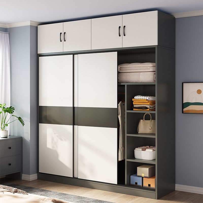 推拉门衣4柜用家k用租卧室新款202爆款出房儿童实木衣橱90284简易