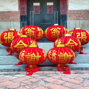春节发光灯笼定制姓氏财丁兴旺阳台新年过年装饰入宅户外大红灯笼