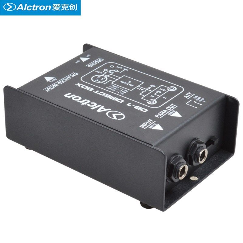 Alctron/爱克创DB-1u单路无源阻抗变换器DIBOX前置舞台效果器DI盒