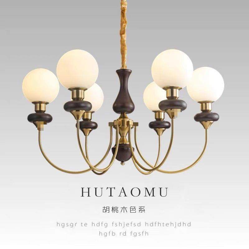 美式复古客厅吊灯轻奢魔豆胡桃木餐厅灯法式中古风铁艺吊灯卧室灯,金属材料及制品,金属加工件/五金加工件,淘宝优惠券,粉丝福利购,淘宝优惠卷