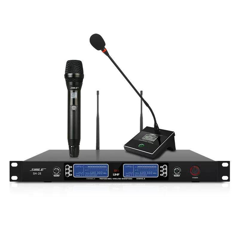 狮乐SH-28真U段一拖二无线麦克风话筒专业KTV卡拉OK家用K歌话筒,特色手工艺,其他特色工艺品,淘宝优惠券,粉丝福利购,淘宝优惠卷