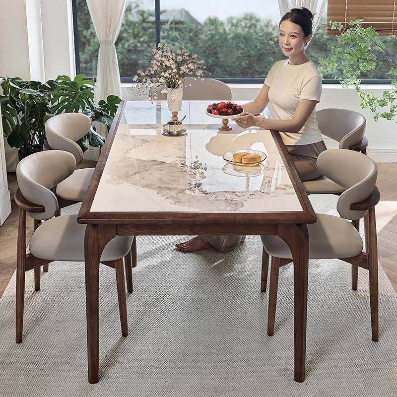 新中式实木岩板餐桌家用胡桃木色白蜡木轻奢亮光岩板长方形餐桌椅,清洗/食品/商业设备,风口/风叶/风机配件,淘宝优惠券,粉丝福利购,淘宝优惠卷