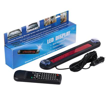 蓝色五国语言超薄吸盘LED遥控车载显示屏