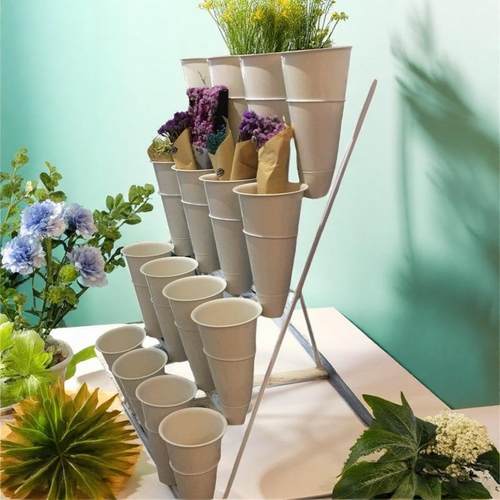 摆摊花架可移动花店花桶专用展示架铁艺多层鲜花婚庆架子家用架子