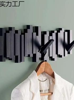 实木挂衣架钢琴键挂钩琴键墙上挂衣架玄关进门墙壁装饰架门后壁挂