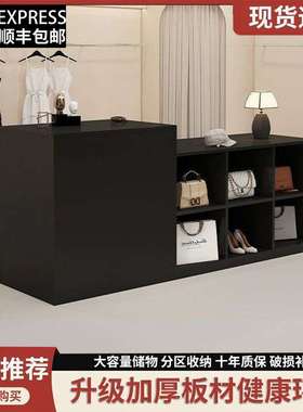 LP【761人收藏】中岛展示台双面展示黑色简约服装店流水中间摆放