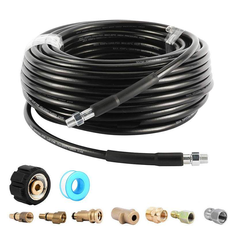 跨境高压清洗机下水道冲洗器疏通套件M22水老鼠排水喷射喷嘴100FT,基础建材,焊接管,淘宝优惠券,粉丝福利购,淘宝优惠卷