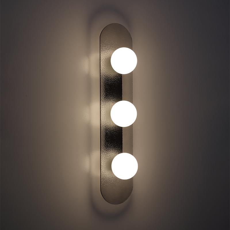 极简设计师款创意轻奢床头楼梯咖啡厅售楼部长条复古玻璃艺术壁灯