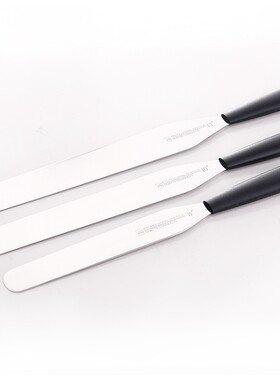 三能烘焙器具8 10 12 寸刮平刀-黑色塑料柄SN4778刮刀蛋糕抹刀