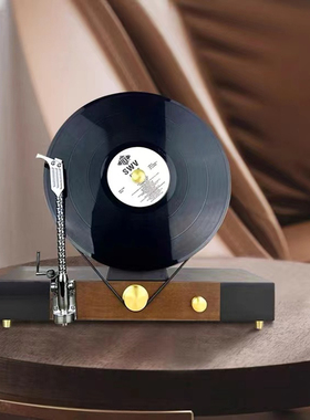 轻奢摆件高端家居饰品现代复古留声机黑胶唱片欧式创意客厅装饰品