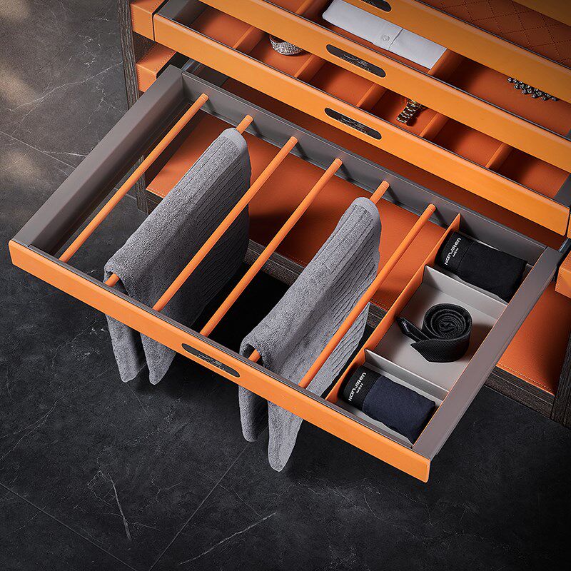 皮革衣帽间收纳抽屉式柜内西裤架家用衣柜内抽拉式拉篮百宝格衣橱,基础建材,衣柜拉篮,淘宝优惠券,粉丝福利购,淘宝优惠卷