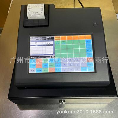 外贸英文版智能小型收款机9寸触摸屏英文快餐奶茶电子收银机