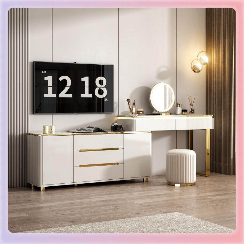 W9YX实木烤漆岩板梳妆台收纳柜一体卧室简约现代斗柜梳妆台轻奢氛,特色手工艺,其他特色工艺品,淘宝优惠券,粉丝福利购,淘宝优惠卷