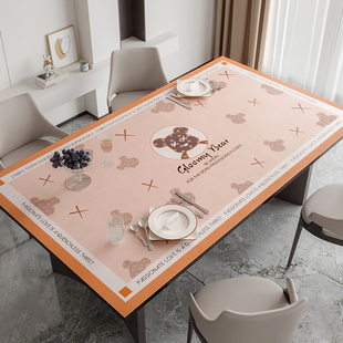 现代轻奢皮革桌垫桌布防水防油免洗餐厅餐桌台面垫隔热防烫茶几垫