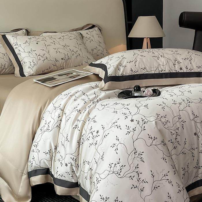 夏季清凉100S兰精天丝四件套冰丝床单被套裸睡丝滑床笠凉感丝床品