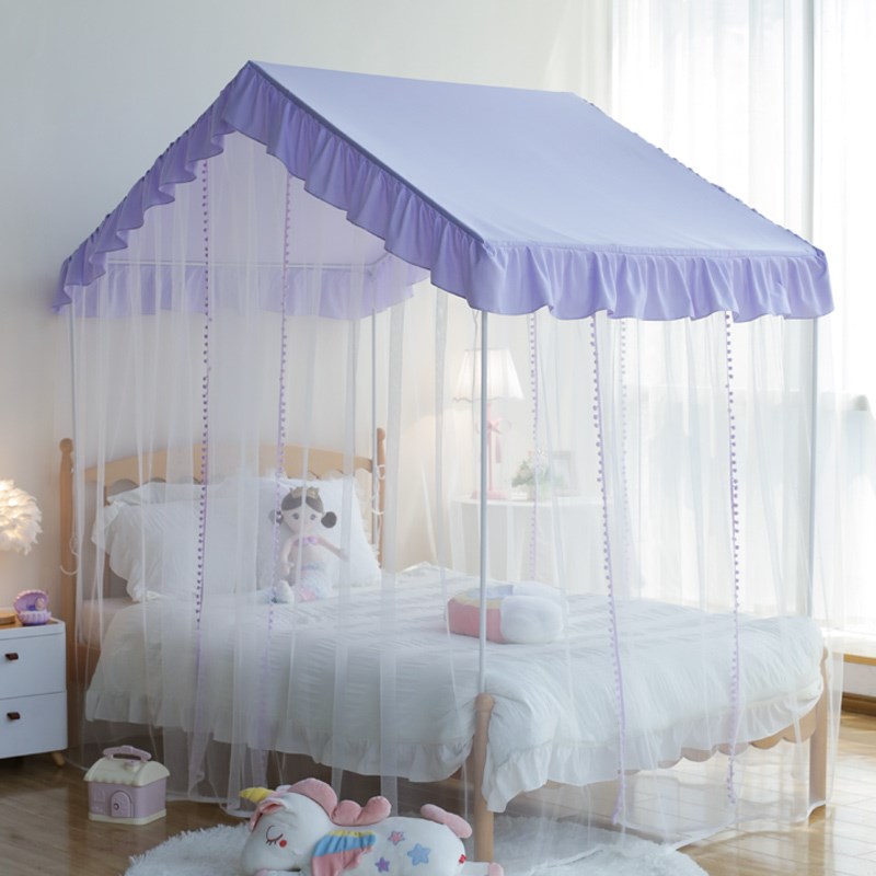 新型公主风床帘蚊帐 儿童女孩房蚊帐 新款家用卧室房子型床上帐篷
