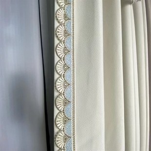 侧拼金线水溶刺绣轻奢花边蕾丝绣 法式 新款 窗帘花边配件辅料网红款