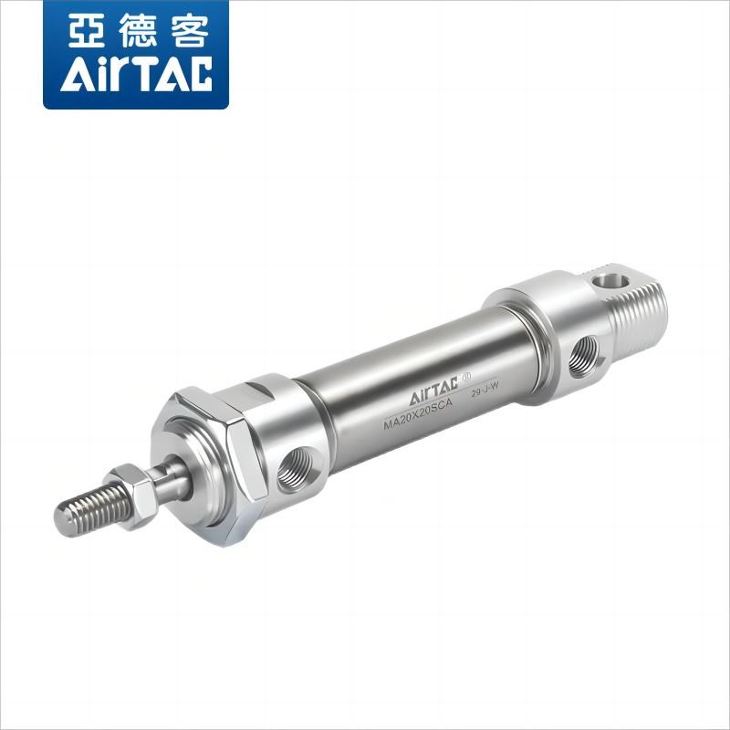 亚德客不锈钢迷你气缸MA16/20/25/32/40X10/25/50/100/200/Y500SC