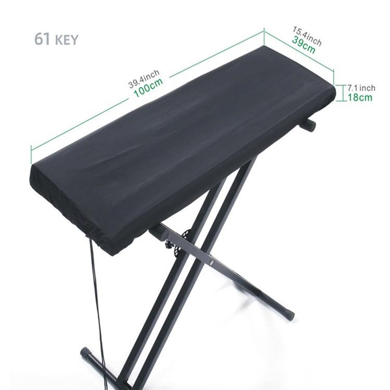 防尘61键88键电子琴罩电钢琴罩全罩多琴J通用盖布遮灰黑带抽绳谱