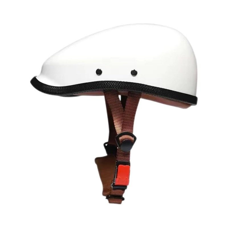 新款ORZ哈雷复古头盔男贝雷帽瓢盔四季个性太子盔夏季电动自行车