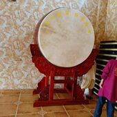 大鼓厂家牛皮鼓风雷大法鼓寺院大鼓寺庙立式 鼓暮鼓堂鼓