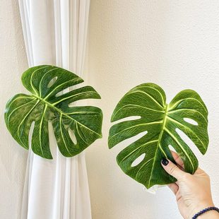 龟背叶窗帘捆绑带固定扣纱帘扎束带收纳收拢夹绳绿植装饰点缀扣环