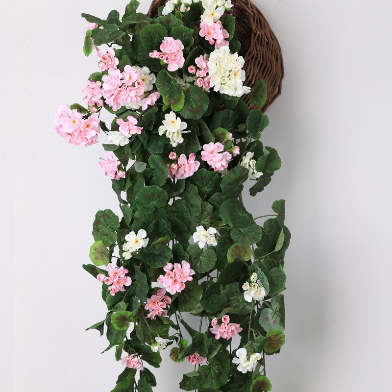 仿真海棠花藤叶子花藤绿藤假蔓植物树叶I塑料藤条绿叶吊顶客厅装