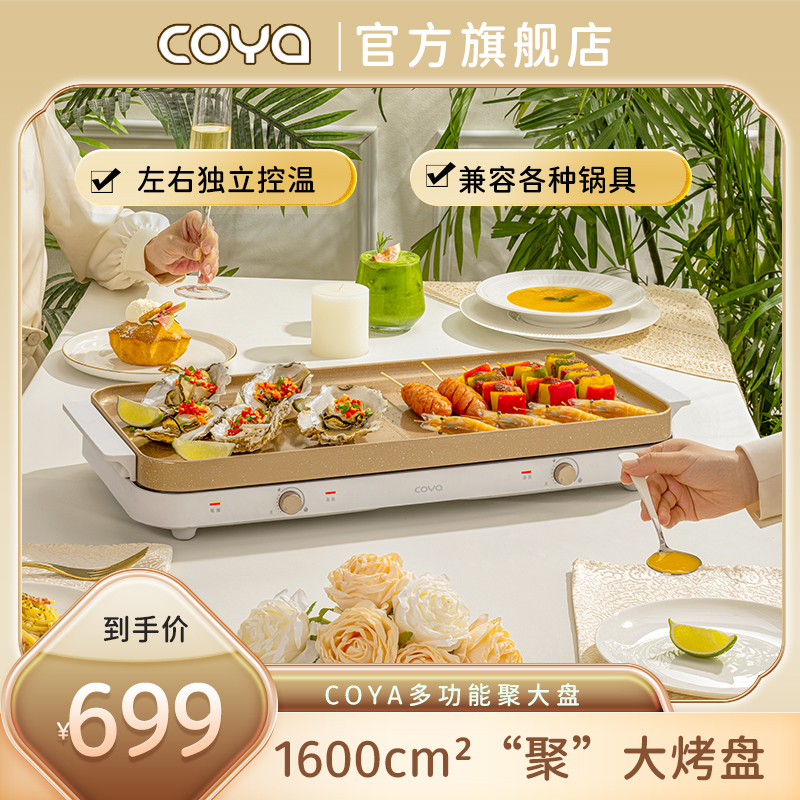 COYAb聚嗨多功能料理锅聚嗨烤肉盘家用电烧烤火锅电烤炉分体聚大