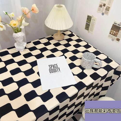 ins英伦风棋盘格子桌布网红学生书桌卧室改造茶几餐桌宿舍背景布