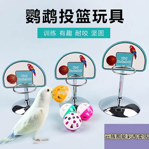 鹦鹉篮球玩具投篮框玄风鹦鹉牡丹解闷玩耍鸟训练玩具金属篮球架