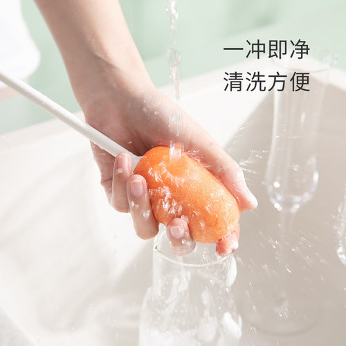 家用杯刷31长柄可立式杯刷 撞色实用奶瓶刷 百货海绵清洁刷100V