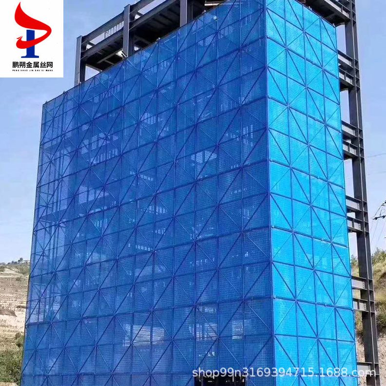 米字型爬架网层建筑施工镀锌板冲孔安全防坠网圆孔喷涂洞洞板网